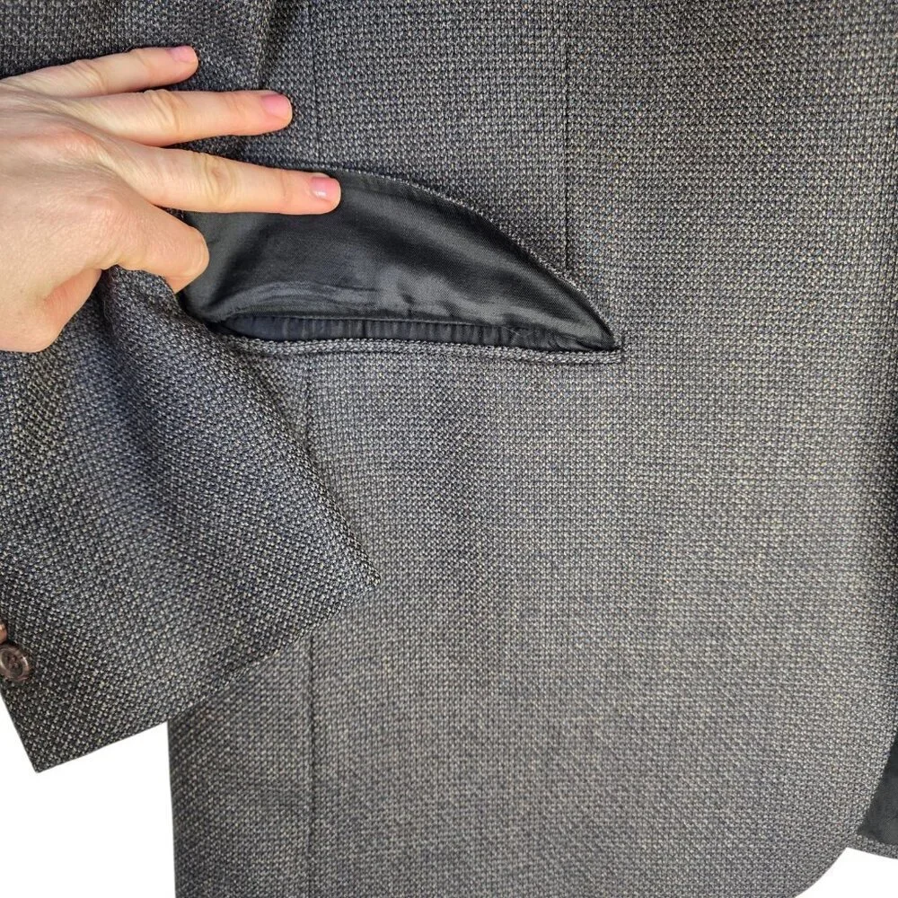 Oak Creek Men’s Gray 100% Wool Blazer Sport Coat Jacket 42R